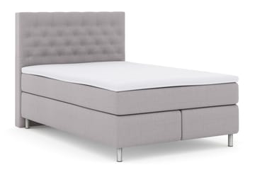 Select No 3 Komplett Sengepakke 140x200 Fast - Lysegrå/Metallben - Møbler - Senger - Kontinentalsenger