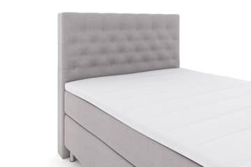 Select No 3 Komplett Sengepakke 140x200 Fast - Lysegrå/Metallben - Møbler - Senger - Kontinentalsenger