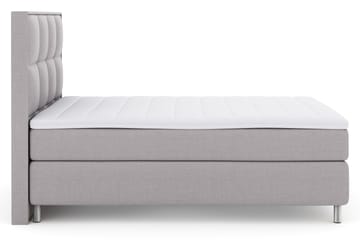 Select No 3 Komplett Sengepakke 140x200 Fast - Lysegrå/Metallben - Møbler - Senger - Kontinentalsenger