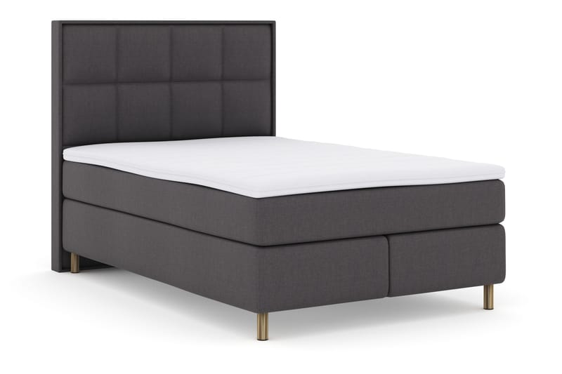 Select No 3 Komplett Sengepakke 140x200 Fast - Mørkegrå/Kobberben - Møbler - Senger - Kontinentalsenger