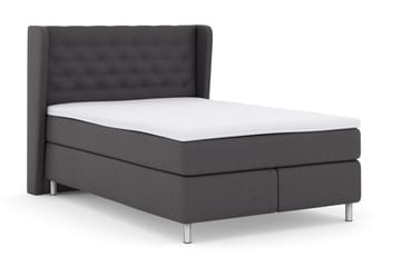 Select No 3 Komplett Sengepakke 140x200 Fast - Mørkegrå/Metallben - Møbler - Senger - Kontinentalsenger