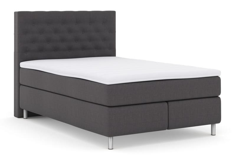 Select No 3 Komplett Sengepakke 140x200 Fast - Mørkegrå/Metallben - Møbler - Senger - Kontinentalsenger