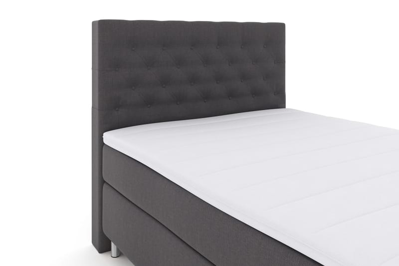 Select No 3 Komplett Sengepakke 140x200 Fast - Mørkegrå/Metallben - Møbler - Senger - Kontinentalsenger
