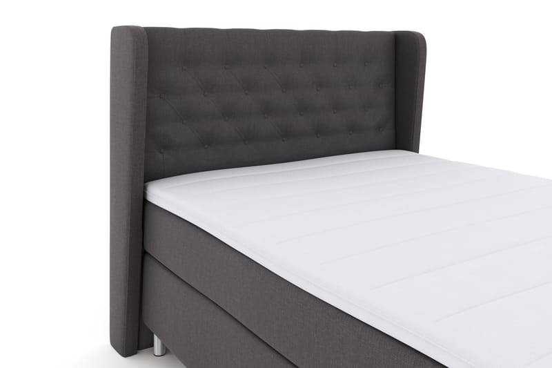 Select No 3 Komplett Sengepakke 140x200 Fast - Mørkegrå/Metallben - Møbler - Senger - Kontinentalsenger