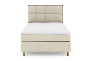 Rutete Sengegavl 140 cm - Beige