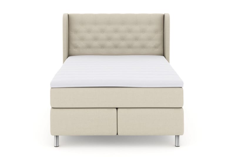 Select No 3 Komplett Sengepakke 140x200 Fast/Medium - Beige/Metallben - Møbler - Senger - Kontinentalsenger
