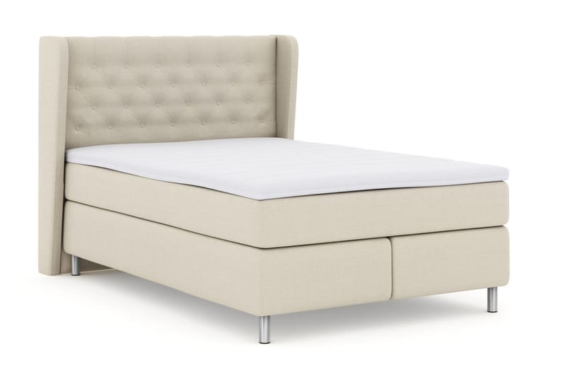 Select No 3 Komplett Sengepakke 140x200 Fast/Medium - Beige/Metallben - Møbler - Senger - Kontinentalsenger