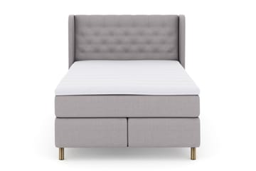 Select No 3 Komplett Sengepakke 140x200 Fast/Medium - Lysegrå/Kobberben - Møbler - Senger - Kontinentalsenger