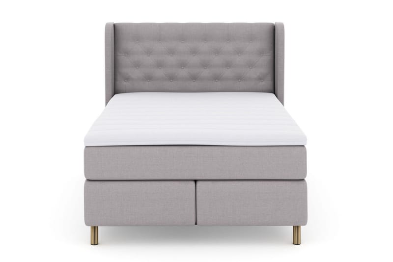 Select No 3 Komplett Sengepakke 140x200 Fast/Medium, Lysegrå/Kobberben