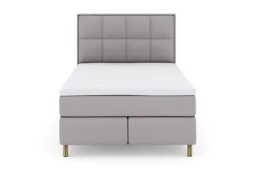 Select No 3 Komplett Sengepakke 140x200 Fast/Medium - Lysegrå/Kobberben - Møbler - Senger - Kontinentalsenger