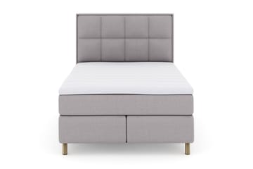 Rutete Sengegavl 140 cm - Lysegrå