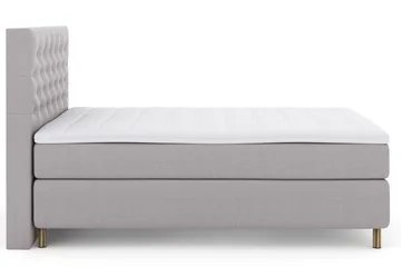 Select No 3 Komplett Sengepakke 140x200 Fast/Medium - Lysegrå/Kobberben - Møbler - Senger - Kontinentalsenger