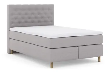 Select No 3 Komplett Sengepakke 140x200 Fast/Medium - Lysegrå/Kobberben - Møbler - Senger - Kontinentalsenger