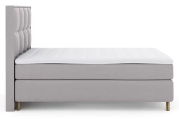 Select No 3 Komplett Sengepakke 140x200 Fast/Medium - Lysegrå/Kobberben - Møbler - Senger - Kontinentalsenger