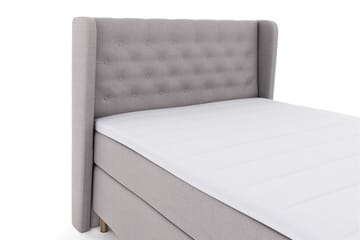 Select No 3 Komplett Sengepakke 140x200 Fast/Medium - Lysegrå/Kobberben - Møbler - Senger - Kontinentalsenger