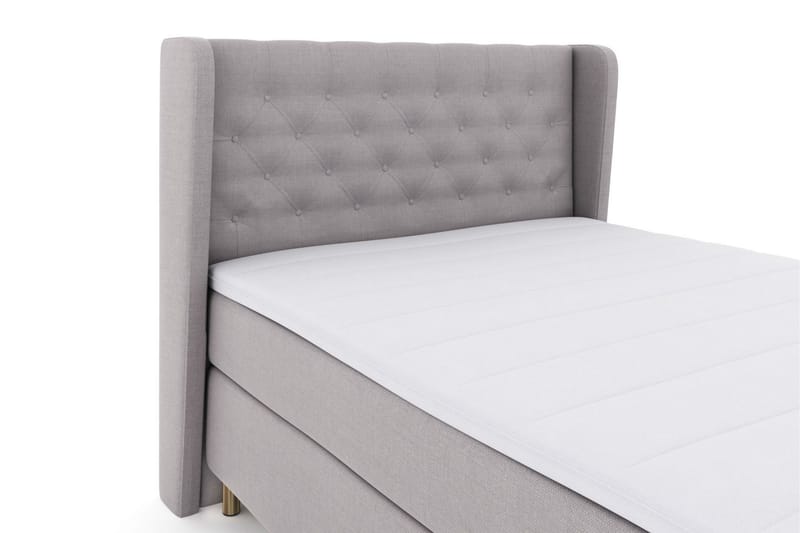 Select No 3 Komplett Sengepakke 140x200 Fast/Medium - Lysegrå/Kobberben - Møbler - Senger - Kontinentalsenger