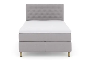 Select No 3 Komplett Sengepakke 140x200 Fast/Medium - Lysegrå/Kobberben - Møbler - Senger - Kontinentalsenger