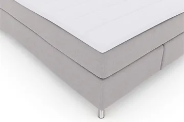 Select No 3 Komplett Sengepakke 140x200 Fast/Medium - Lysegrå/Metallben - Møbler - Senger - Kontinentalsenger