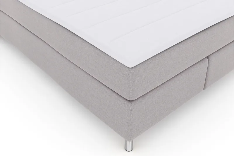 Select No 3 Komplett Sengepakke 140x200 Fast/Medium - Lysegrå/Metallben - Møbler - Senger - Kontinentalsenger