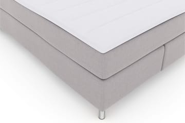 Select No 3 Komplett Sengepakke 140x200 Fast/Medium - Lysegrå/Metallben - Møbler - Senger - Kontinentalsenger