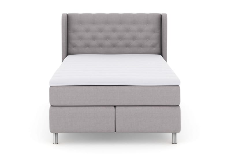 Select No 3 Komplett Sengepakke 140x200 Fast/Medium, Lysegrå/Metallben