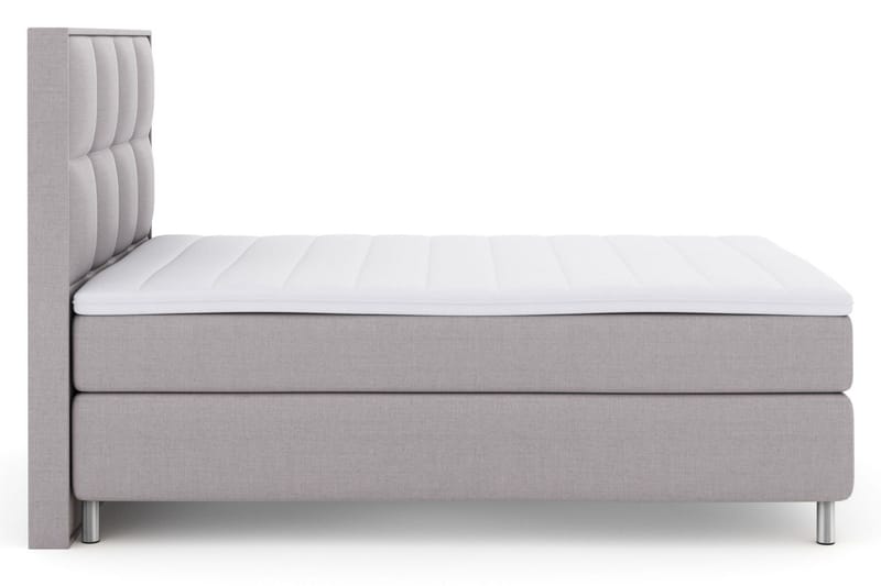 Select No 3 Komplett Sengepakke 140x200 Fast/Medium - Lysegrå/Metallben - Møbler - Senger - Kontinentalsenger