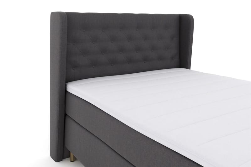 Select No 3 Komplett Sengepakke 140x200 Fast/Medium - Mørkegrå/Kobberben - Møbler - Senger - Kontinentalsenger