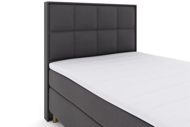 Select No 3 Komplett Sengepakke 140x200 Fast/Medium - Mørkegrå/Kobberben - Møbler - Senger - Kontinentalsenger