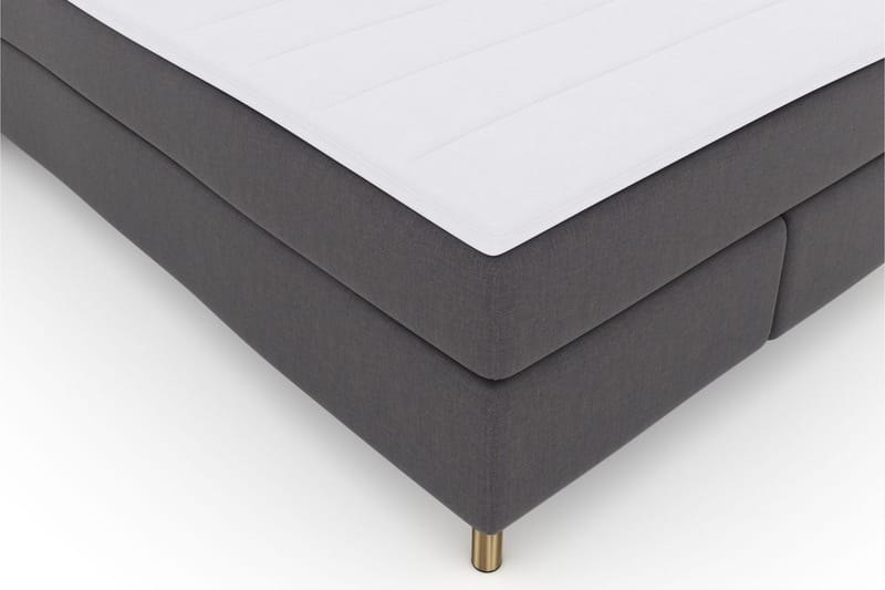 Select No 3 Komplett Sengepakke 140x200 Fast/Medium - Mørkegrå/Kobberben - Møbler - Senger - Kontinentalsenger