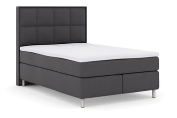 Select No 3 Komplett Sengepakke 140x200 Fast/Medium - Mørkegrå/Metallben - Møbler - Senger - Kontinentalsenger
