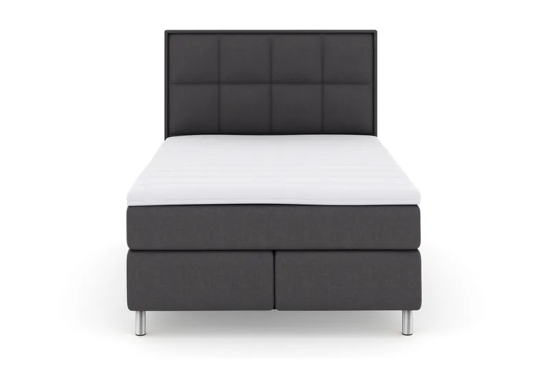 Select No 3 Komplett Sengepakke 140x200 Fast/Medium, Mørkegrå/Metallben