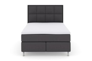 Rutete Sengegavl 140 cm - Mørkegrå