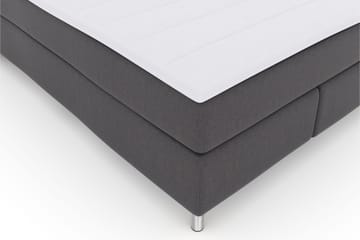 Select No 3 Komplett Sengepakke 140x200 Fast/Medium - Mørkegrå/Metallben - Møbler - Senger - Kontinentalsenger