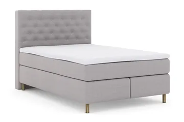 Select No 3 Komplett Sengepakke 140x200 Medium - Lysegrå/Kobberben - Møbler - Senger - Kontinentalsenger