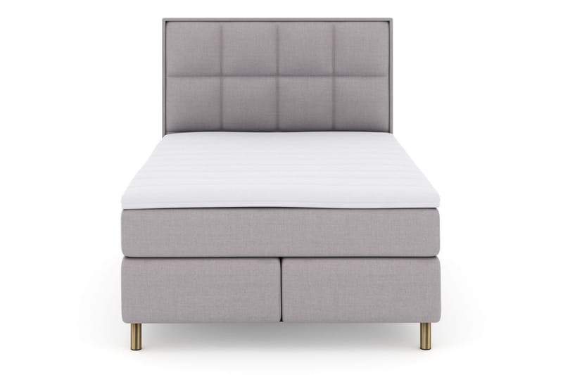 Select No 3 Komplett Sengepakke 140x200 Medium - Lysegrå/Kobberben - Møbler - Senger - Kontinentalsenger