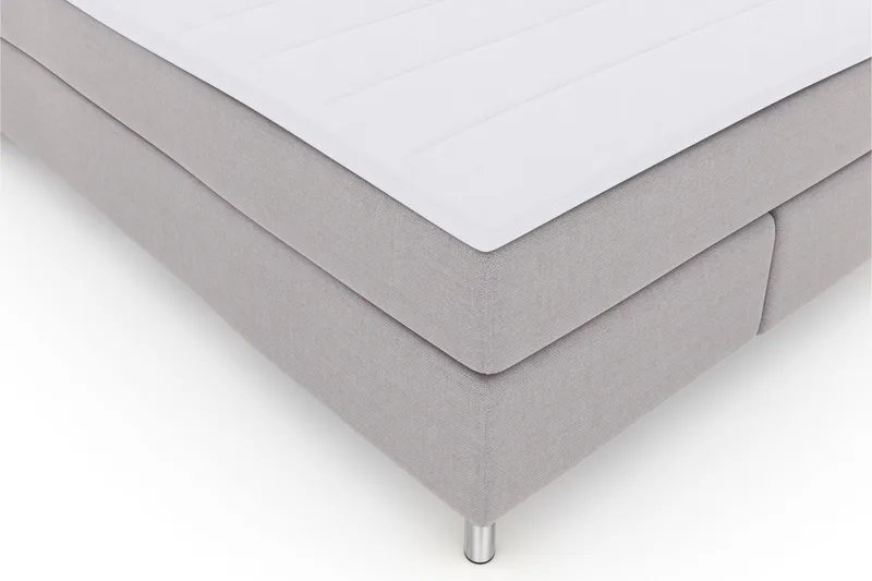 Select No 3 Komplett Sengepakke 140x200 Medium - Lysegrå/Metallben - Møbler - Senger - Kontinentalsenger