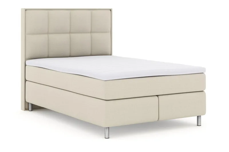 Select No 3 Komplett Sengepakke 160x200 Fast - Beige/Metallben - Møbler - Senger - Kontinentalsenger