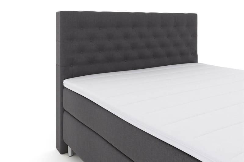 Select No 3 Komplett Sengepakke 160x200 Fast - Mørkegrå/Metallben - Møbler - Senger - Kontinentalsenger