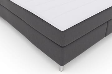 Select No 3 Komplett Sengepakke 160x200 Fast - Mørkegrå/Metallben - Møbler - Senger - Kontinentalsenger