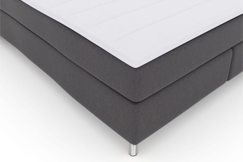 Select No 3 Komplett Sengepakke 160x200 Fast - Mørkegrå/Metallben - Møbler - Senger - Kontinentalsenger