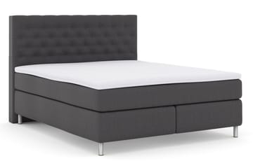 Select No 3 Komplett Sengepakke 160x200 Fast - Mørkegrå/Metallben - Møbler - Senger - Kontinentalsenger