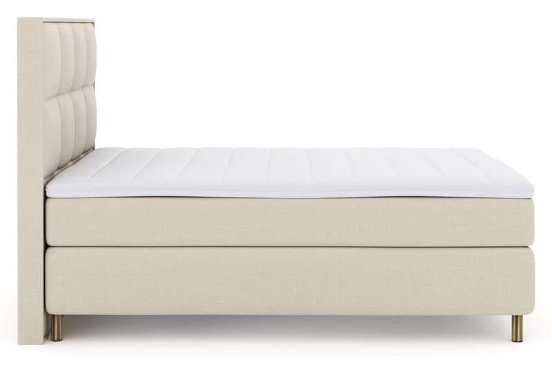 Select No 3 Komplett Sengepakke 160x200 Fast/Medium - Beige/Kobberben - Møbler - Senger - Kontinentalsenger