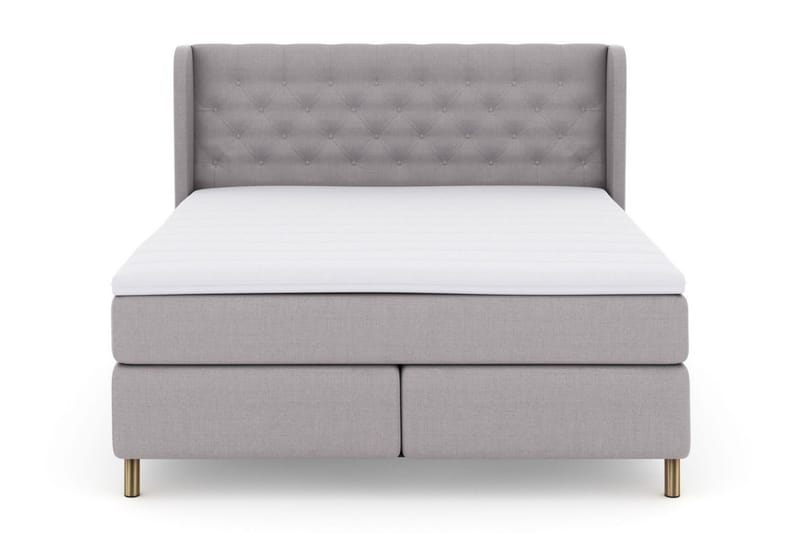 Select No 3 Komplett Sengepakke 160x200 Fast/Medium, Lysegrå/Kobberben