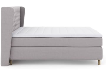 Select No 3 Komplett Sengepakke 160x200 Fast/Medium - Lysegrå/Kobberben - Møbler - Senger - Kontinentalsenger