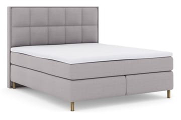 Select No 3 Komplett Sengepakke 160x200 Medium - Lysegrå/Kobberben - Møbler - Senger - Kontinentalsenger