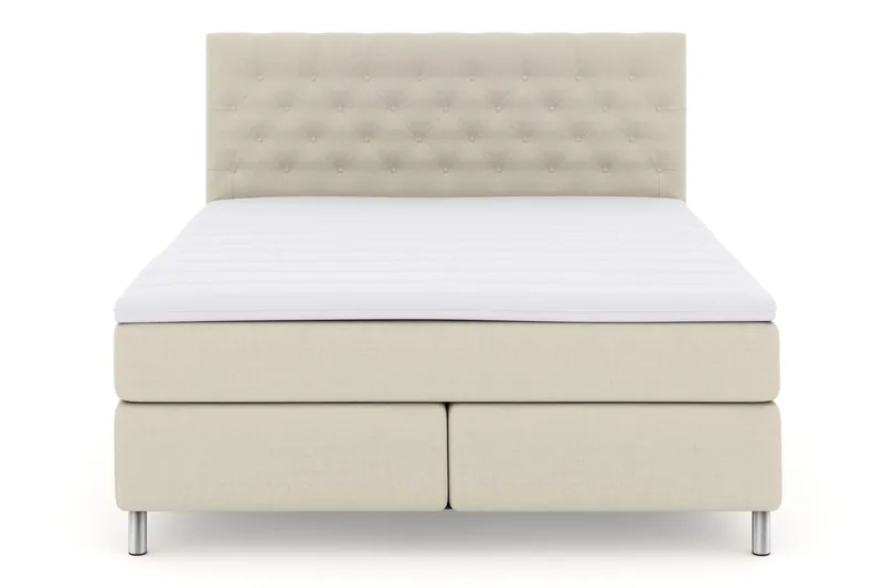 Select No 3 Komplett Sengepakke 180x200 Fast, Beige/Metallben