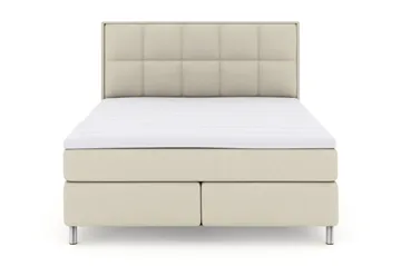 Rutete Sengegavl 180 cm - Beige
