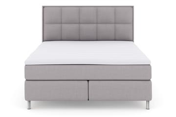 Rutete Sengegavl 180 cm - Lysegrå