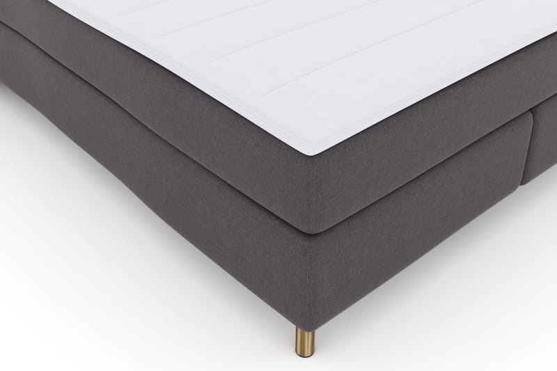 Select No 3 Komplett Sengepakke 180x200 Fast - Mørkegrå/Kobberben - Møbler - Senger - Kontinentalsenger