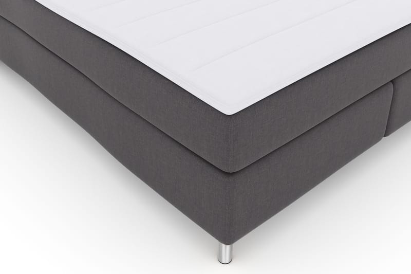 Select No 3 Komplett Sengepakke 180x200 Fast - Mørkegrå/Metallben - Møbler - Senger - Kontinentalsenger